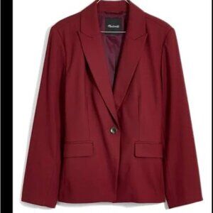 Madewell Waisted Blazer – Cabernet, Size 12